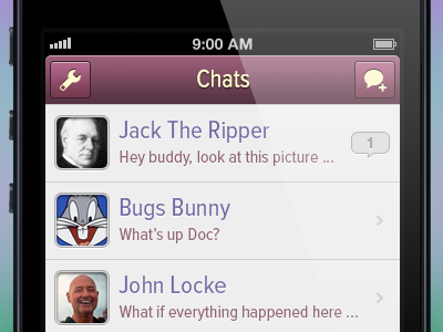 Exercise: Chat App app chat exercise iphone purple