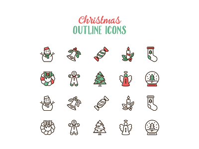 Christmas icons design icon illustration ui 设计