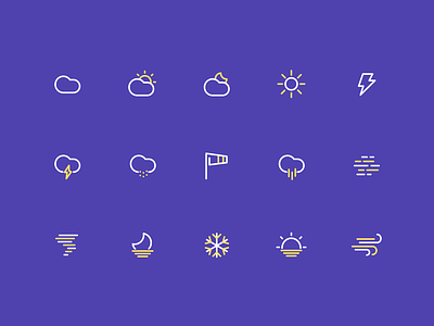 Weather Icon animation app branding design flat icon identity illustration illustrator lettering logo minimal type typography ui ux vector web website 设计