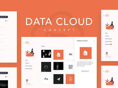 Data Cloud Dashboard UI adobe xd app design concept design dashboard design interaction design invision logo ui ui design uidesign uxdesign