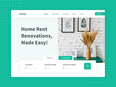 Landing Page - Home & Workspace Rental