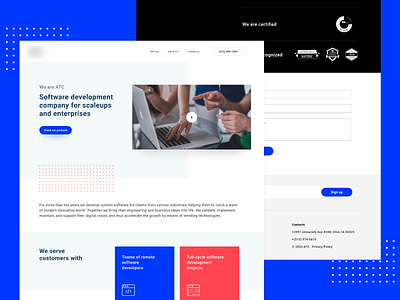 SAAS Landing page adobe xd enterprise ux interaction design saas ui design uidesign uxdesign webdesign website website design