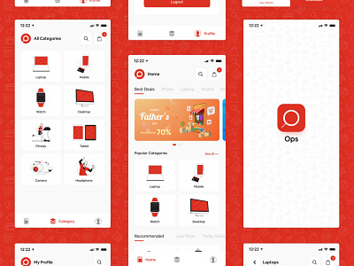 Online Shopping App adobe xd app design concept design design ecommerce app interaction design online shopping shopping app ui design uidesign