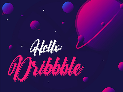 - Hello Dribbble - design dribbble hello hello world illustration ui ui design vector