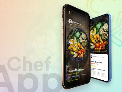 Chef App - Concept UI adobe xd app design card designs concept design interaction design ui design uidesign uxdesign