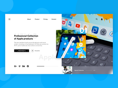 Landing page banner adobe xd apple applepencil concept design design interaction design ui design uidesign uxdesign