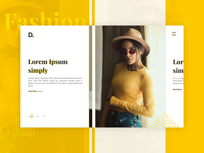 Fashion Banner UI banner design concept design fashion interaction interaction design invision ui design uiux uxdesign yellow