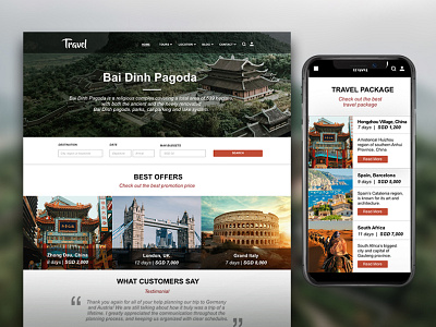 Travel Website: UI UX Design