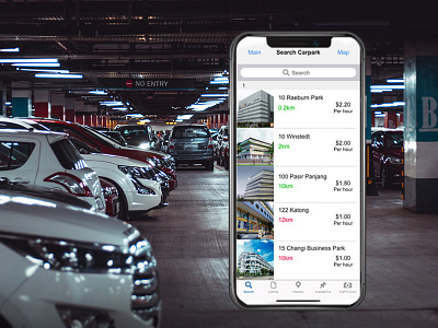 Car Park Rates SG App application design information architecture mobile research uiux user interface