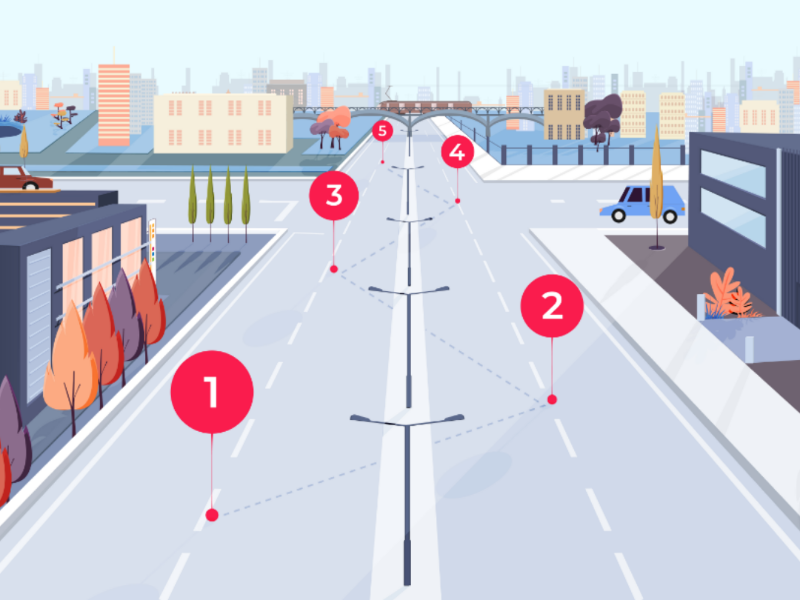 City infographic 2 adobeillustrator illustration vector infographic buildings train bridge streets city