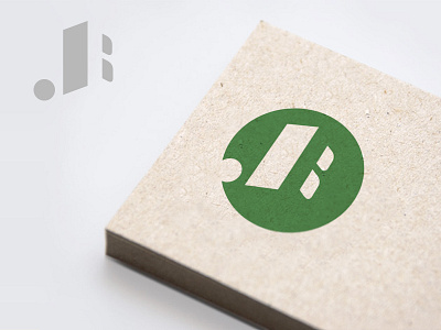 JB logo 3d green implied jb logo monogram negitive space stamp