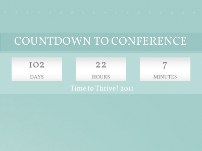 Conference Countdown @fontface clock css html jquery simple teal timer