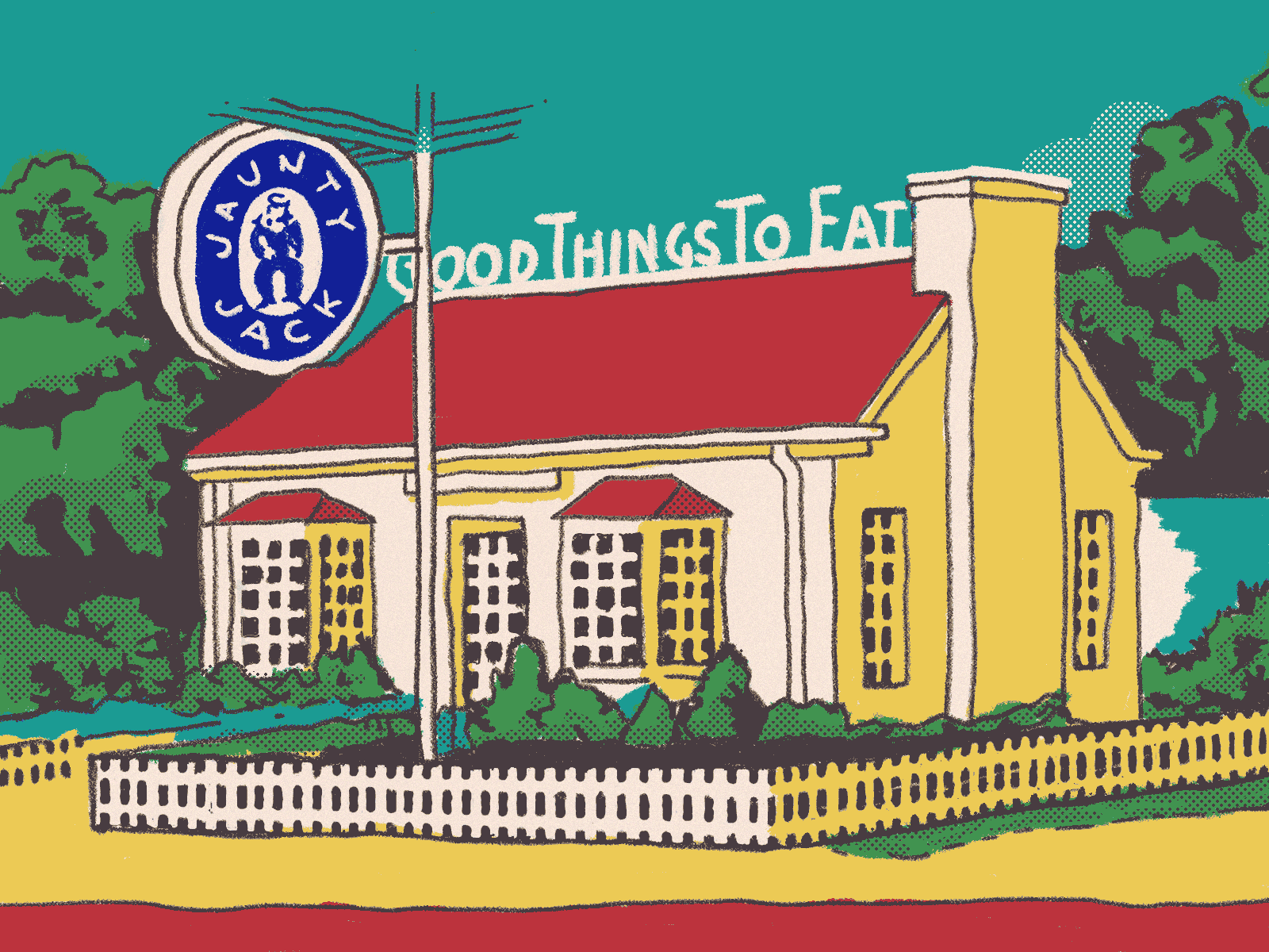 Good things to eat animation animation design illustration midcentury motion restaurant retro vintage