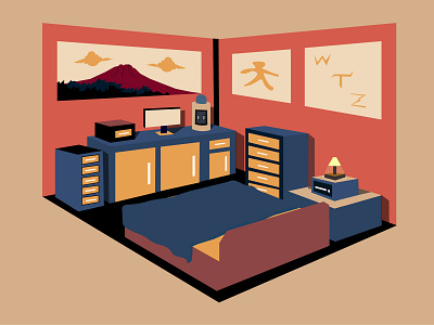 RoomTour design flat illustration vector
