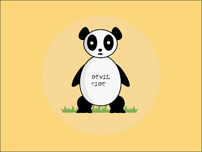 Panda design flat illustration vector