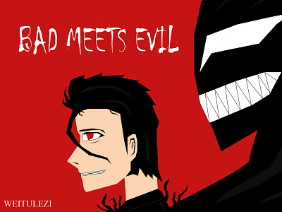 Bad Meets Evil character design flat illustration vector