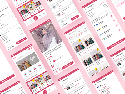 Muslimah Clothing Marketplace app design ui ux