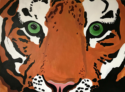 Tiger acrylic painting art painting