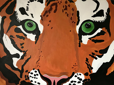 Tiger acrylic painting