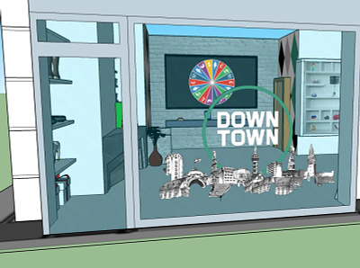 Downtown Shop 3d modeling project