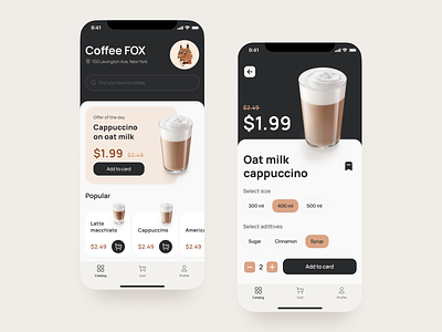 Would you like to get coffee? app coffee mobile mobile app order ui