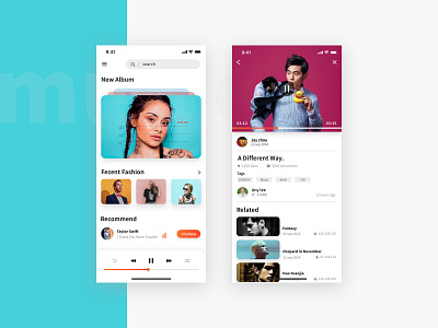 Hear different music UI design