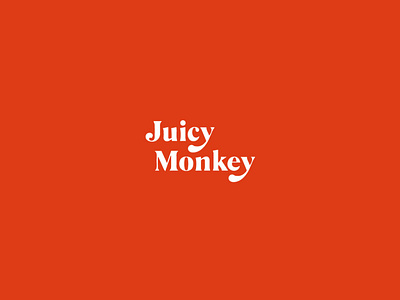 Juicy Monkey forest fruits juice logo natural orange shop smoothie tropical