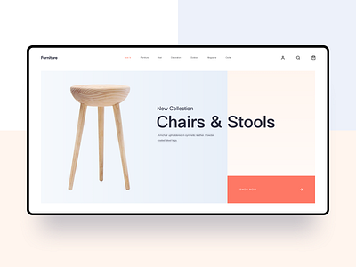 Furniture store shopping website design 品牌 网页