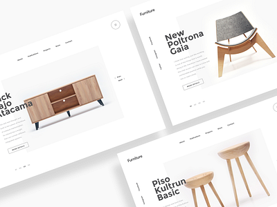 Furniture store web style exploration branding ui ux 品牌 网页