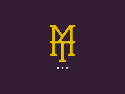 RTM Monogram joseph shields type logo letter m letter r letter t logo monogram rtm