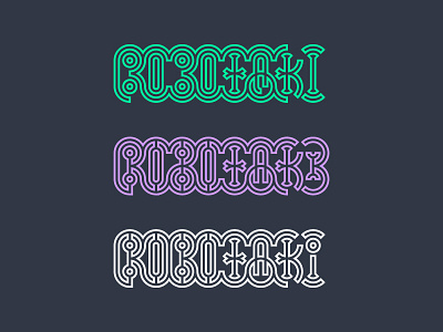 Robotaki color design dj gif joseph shields logo music robot type typography