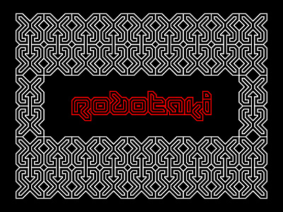 Robotaki dj logo pattern robot