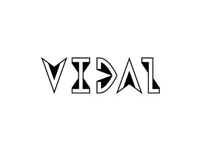 Vidal logo typography vidal