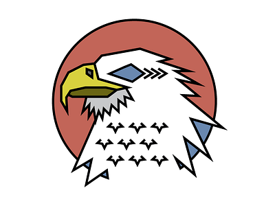 The Art of Flight america blue eagle icon illustration red white