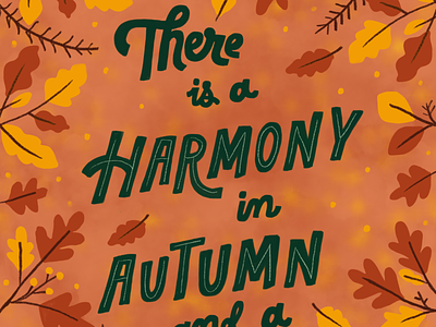 Autumn Lettering hand lettering art illustration