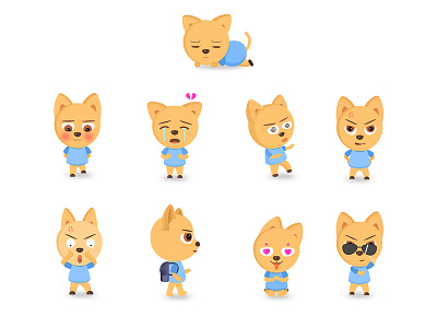 Cute dog app design illustrations wallpaper iphone ps ui vector