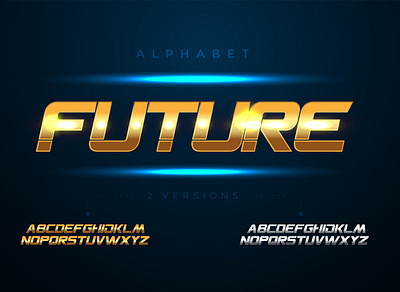 future alphabet for stock vectors font design vector