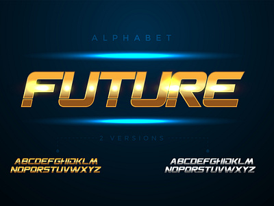 future alphabet for stock vectors