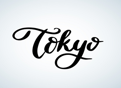 tokyo brush lettering illustration lettering logotype vector