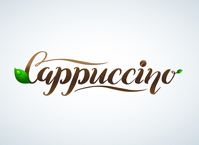 just drink it) cappuccino coffee lettering logo logotype typography vector