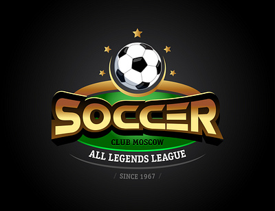 soccer, sport football logo design illustration logo logodesign logotype sports logo typography vector