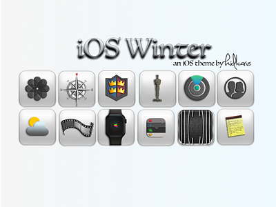 iOS Winter app apple design icon design icons illustration ios 13 ios 14 ipad iphone jailbreak kid1carus theme winter