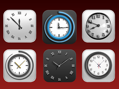 iOS Winter & Dark Winter Clocks 3d apple clocks design embossed icon design icons illustration ios 13 ios 14 ios theme jailbreak kid1carus mobiletimer modern time