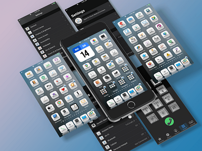 onDISPLAY apple design icon design icons illustration ios 14 ios theme jailbreak kid1carus theme