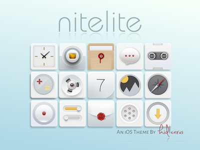 Nitelite Teaser design icon ios ios theme jailbreak kid1carus logo nitelite theme