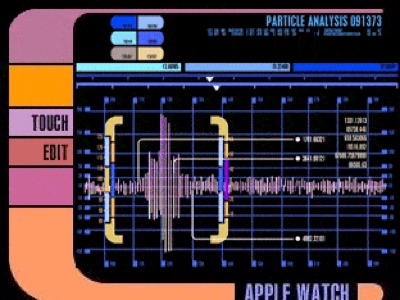 LCARS Particle Analysis Animated Apple Watch Face