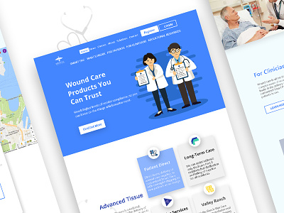 Health care web page design templates design templates e commerce hader exploration health care web page ui. user analysis user interface