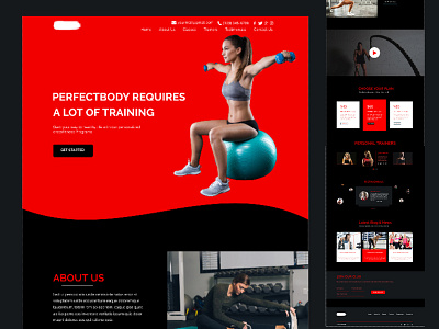 Gym & Fitness landing page concept .