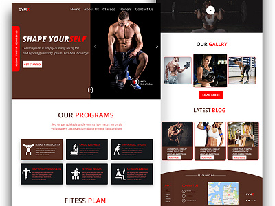 Gym landing page concept . gym home page design landing home design landing page ui ui ux user analysis user center design user experience user experience design user experience ux