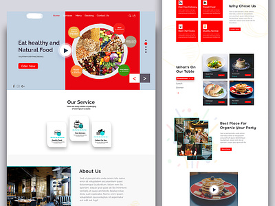 Restaurent Landing Page II design design agency eat resturent halty food healty restaruent identity landing design landing page restaraunt restauration restauration landing page restaurent landing page ii typography ui ux user ui. uikits uiue uiux user analysis user interaction